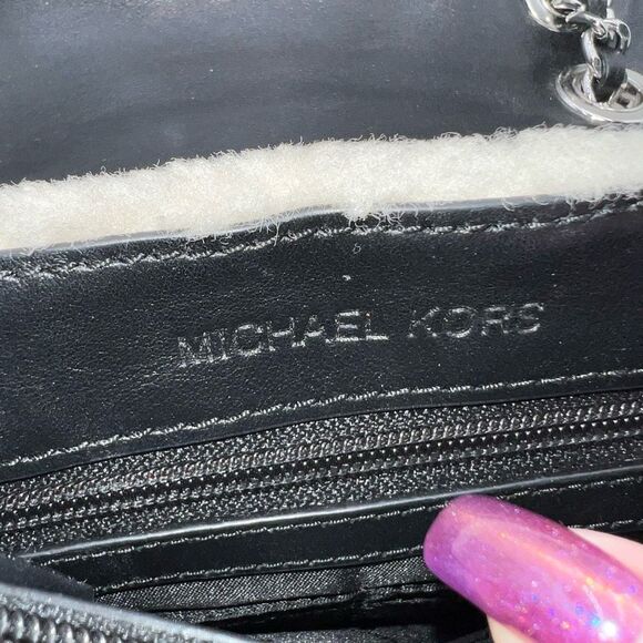 Michael Kors Sloan Shearling Small Chain Shoulder Bag - Picture 9 of 13